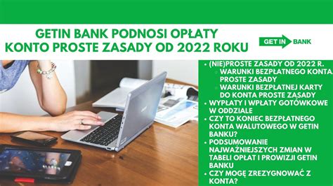 Getin Bank Podnosi Op Aty Konto Proste Zasady Od Roku Bankowe Abc