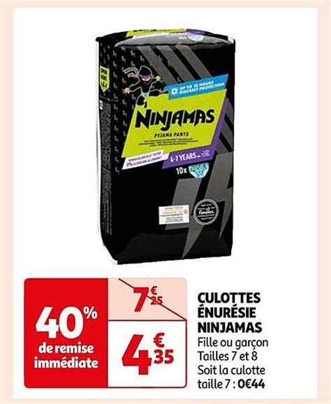 Promo Culottes Nur Sie Ninjamas Chez Auchan Icatalogue Fr