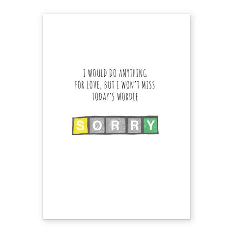 I Won't Miss Today's Wordle Valentine's Day Card | Hallmark UK