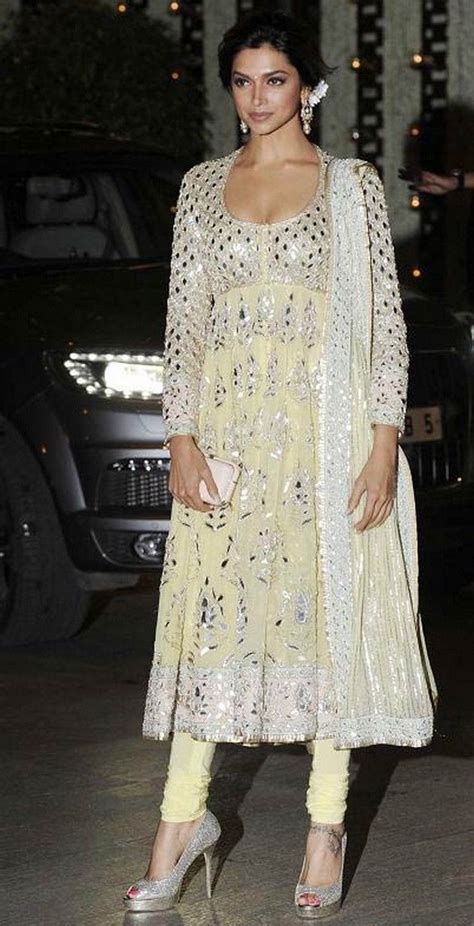 Off White Churidar Suit Deepika P Indian Bridal Wear Indian Wedding