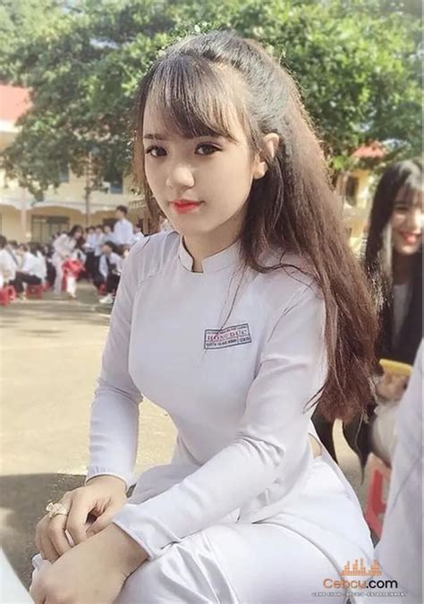 Tuyển chọn Hình ảnh nữ sinh mặc áo dài trắng hot nhất Ce Bu Cu