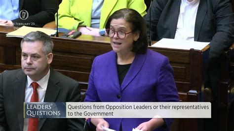 Deputy Mary Lou McDonald- speech from 8 Feb 2023 - YouTube