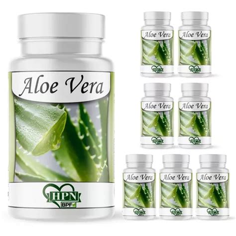 Aloe Vera babosa Em Cápsulas 500mg Kit 8 Potes 100 Eficaz