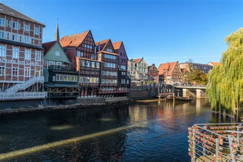 Old Historic Harbor of Ilmenau River in Luneburg. Germany Editorial ...