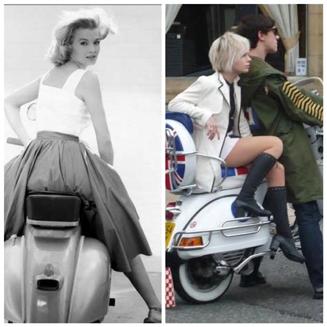 Scooter And Vespa Girls Back In The Day And Now Pangels Best Mix Vespa S