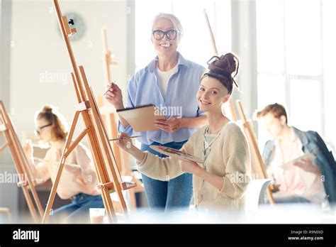 Lesson of painting Stock Photo - Alamy