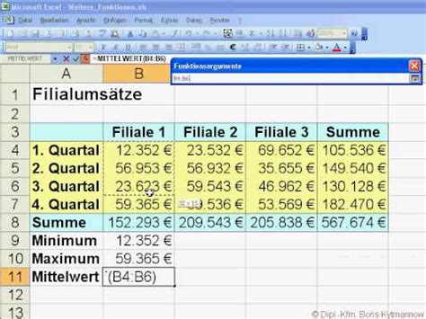 Excel Weitere Funktionen Youtube