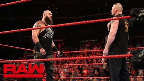 Braun Strowman And Brock Lesnar Throw Down Before Wwe Crown Jewel Raw