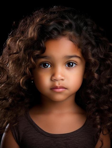 Premium Ai Image Portrait Photo Of New Zealander Infant Female Curly Hair