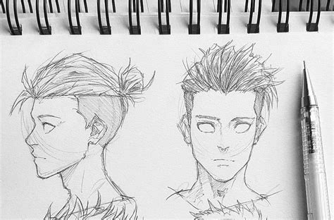 How To Draw A Male Hair