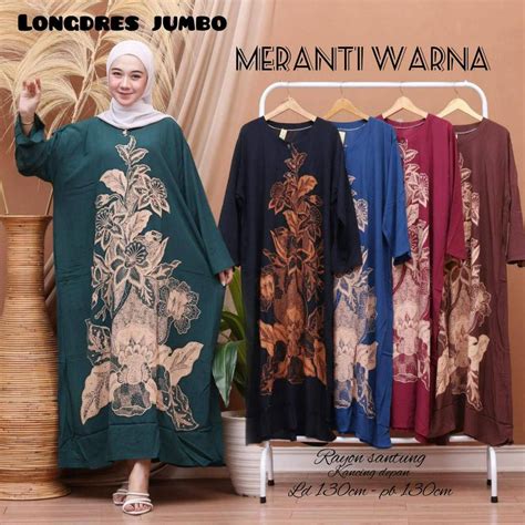 Jual Daster Jumbo Longdress Ld Kekinian Lengan Panjang Busui