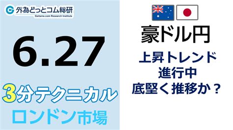 豪ドル円見通し 「上昇トレンド進行中 、底堅く推移か？」見通しズバリ！3分テクニカル分析 ロンドン市場の見通し 2023年6月27日