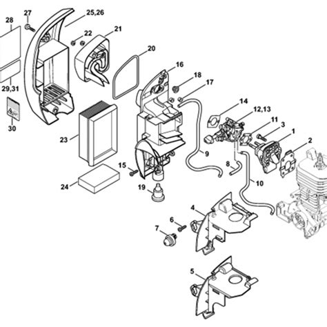 Space Flange And Air Fitler Assembly For Stihl Sr Sr Mistblower