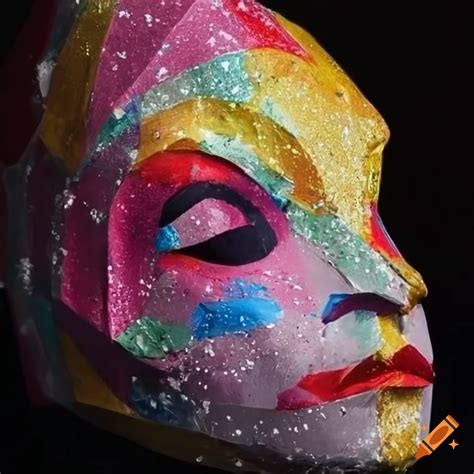 Intricate Origami Sculptures With Vibrant Colors On Craiyon