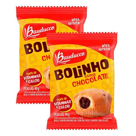 Kit 2 Bolinho Bauducco Sabor Baunilha Recheio Extra