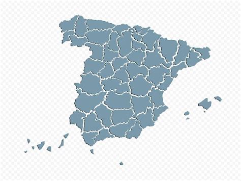 Spain States Map Image PNG | World map silhouette, Website color ...