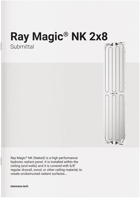 Ray Magic Nk 2x8 Submittal Messana Hydronic Technologies