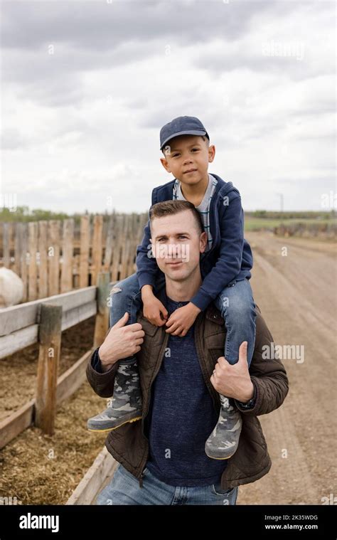 Father Son On Shoulders Hi Res Stock Photography And Images Alamy