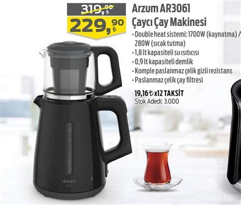 Arzum AR3061 Çaycı Çay Makinesi İndirimde Market