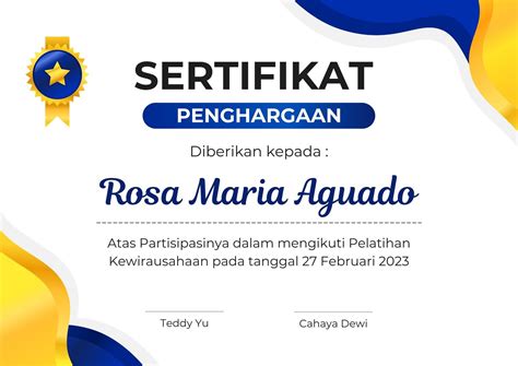 Sertifikat Penghargaan Siswa Artofit