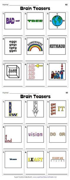 22 Wacky Wordies Brain Teasers Ideas Brain Teasers Rebus Puzzles