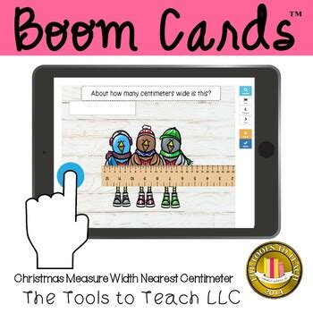 Boom Cards Christmas Measurement Math Width Centimeters Distance Learning