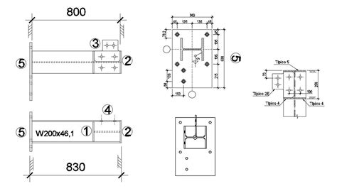 Cad Drawing Of Steel Plate With Bolt Details In Autocad 2d Design Dwg File Cad File Cadbull