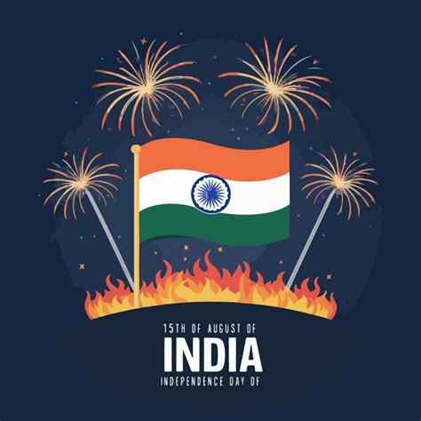 Indian Independence Day Celebration Illustration Premium Ai Generated