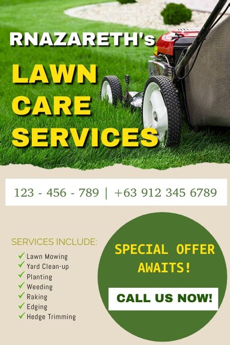 Lawn Care Services Template Postermywall