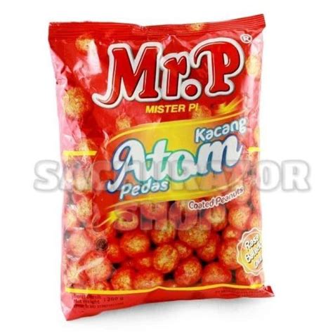 Jual Snek Kacang Atom Sukro Pedas Mr P Mister Pi Hot Spicy Coated