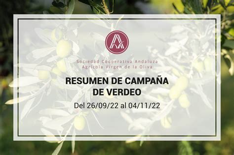 Resumen de campaña de verdeo del 26 de septiembre al 4 de noviembre