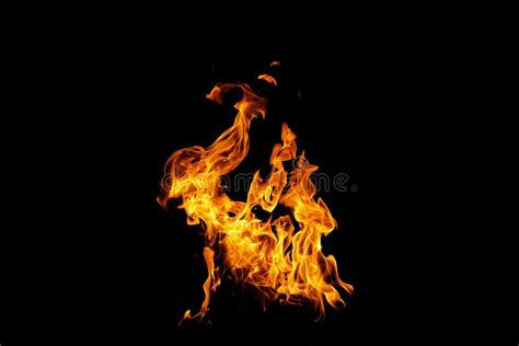 Fire Flames On Black Background Abstract Fire Flame Background Stock