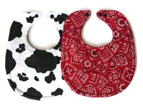 Western Baby Bibs Cowboy Baby Bib Set Baby Boy Bibs Etsy