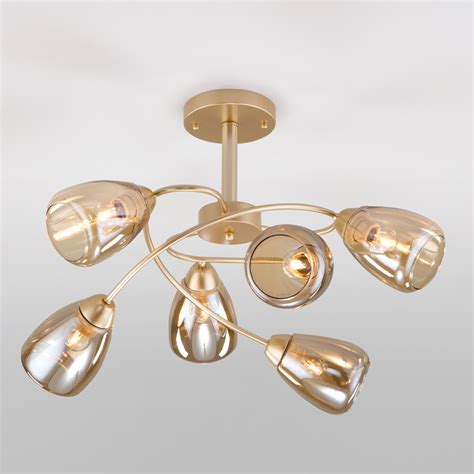 Потолочная люстра EUROSVET 30168/6 матовое золото ️ купить по цене ...