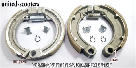 Buy Vespa Vbb Front And Rear Brake Shoe Jaw Pair Inches Brand New