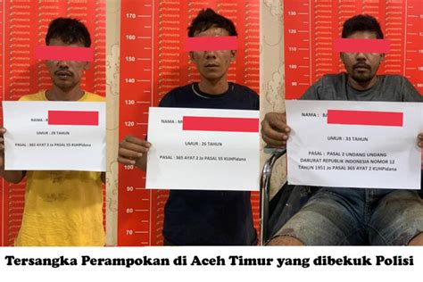 Pelaku Perampokan Di Aceh Timur Dibekuk Beserta Sepucuk Senjata Api