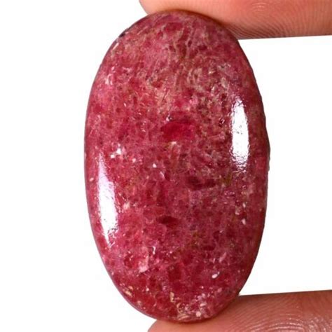 Cts Natural Pink Rhodonite Loose Cabochon Africa Gemstone