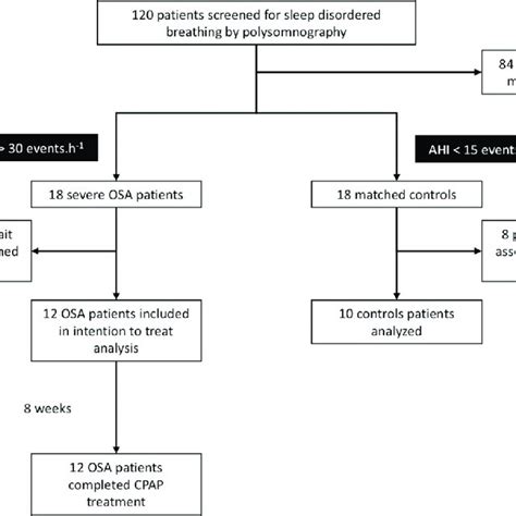 Study Flow Chart Ahi Apnoea Hypopnea Index Cpap Continuous Positive