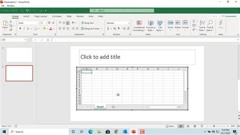 How To Put Excel Spreadsheet In Powerpoint