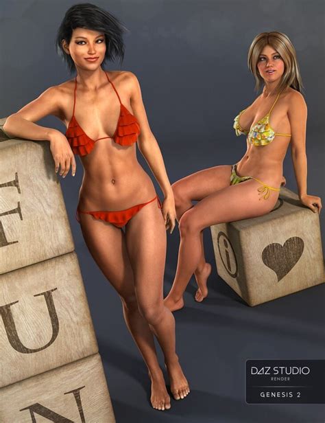 Frilly Triangle Bikini For Genesis 2 Female S Render State