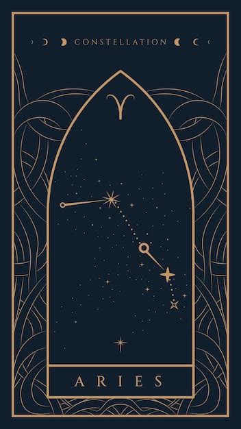 Premium Vector Aries Constellation Zodiac Illustration