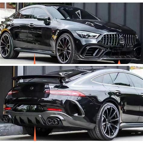 For Mercedes Benz Amg Gt63 Gt63s 4 Door 2019 2023 Real Dry Carbon Front Lip Rear Diffuser Bumper