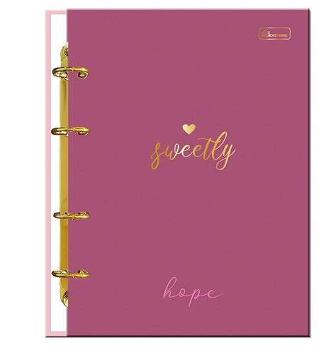 Caderno Colegial Argolado Capa Dura Folhas Bra Sweetly Swca Loja