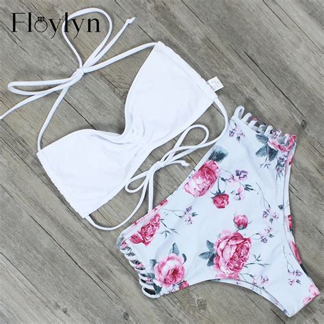 Floylyn High Waist Swimwear Sexy Brazilian Swimsuit Bikini Set In