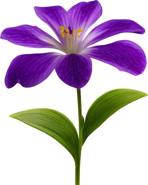 Premium Psd Purple Flowers With Stems Ai Generated