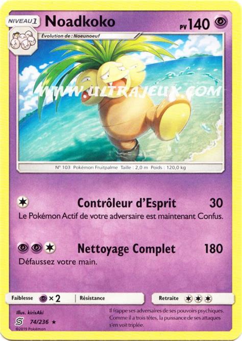 Noadkoko 74 r 258 Carte Pokémon Cartes à l Unité Français UltraJeux