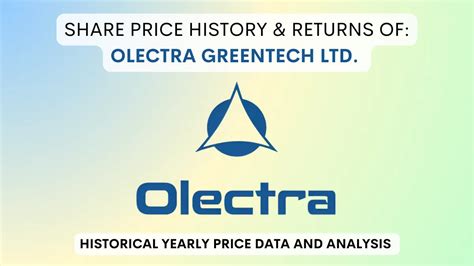 Olectra Greentech Share Price History Return 2002 To 2025