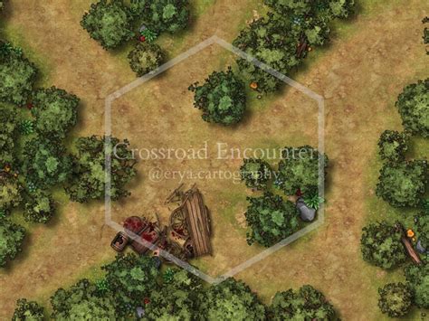 Crossroad Encounter Battle Map 4K 2K Dnd Map Dungeons And Dragons