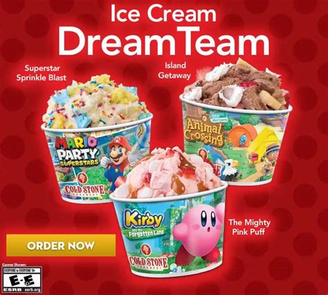 New Nintendo Ice Creams Are At Cold Stone Creamery Which One Would You