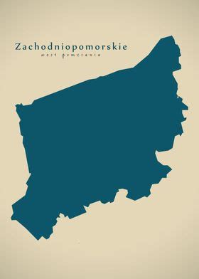 Zachodniopomorskie Map Poster By Ingo Menhard Displate